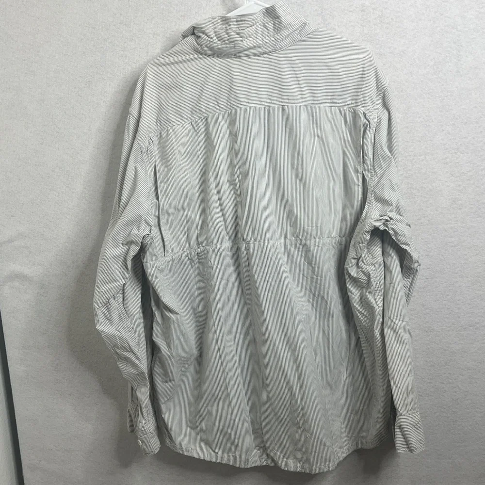 The North Face Striped Button Up Hiking Shirt XL Roll Tab Sleeve